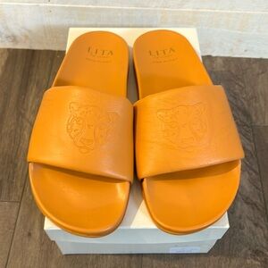 Lita by Ciara Orange slides size 41 (US 10.5)